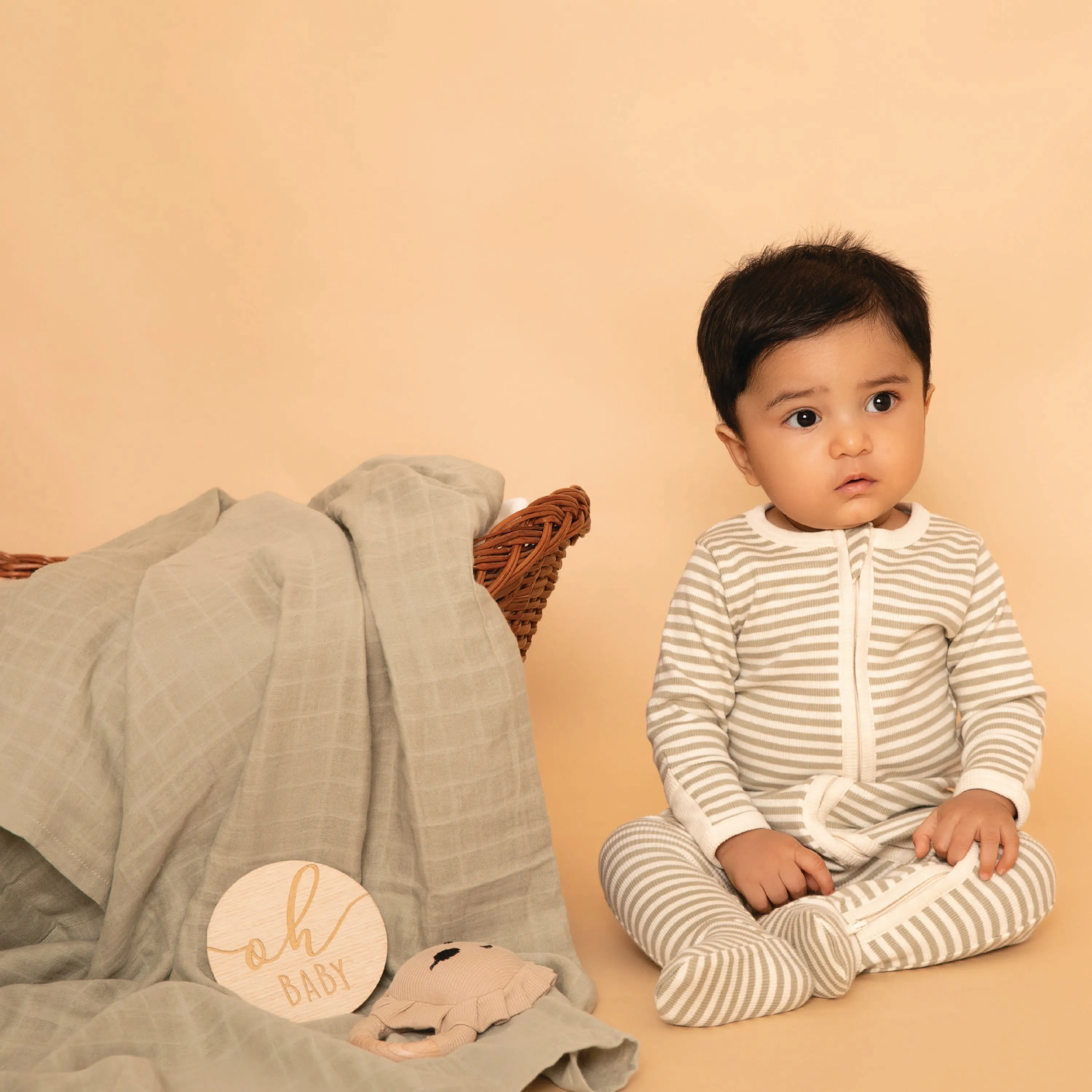 Dewkist Stripe Organic Footed Sleepsuit