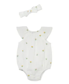 Ditsy Gauze Bubble & Headband Set