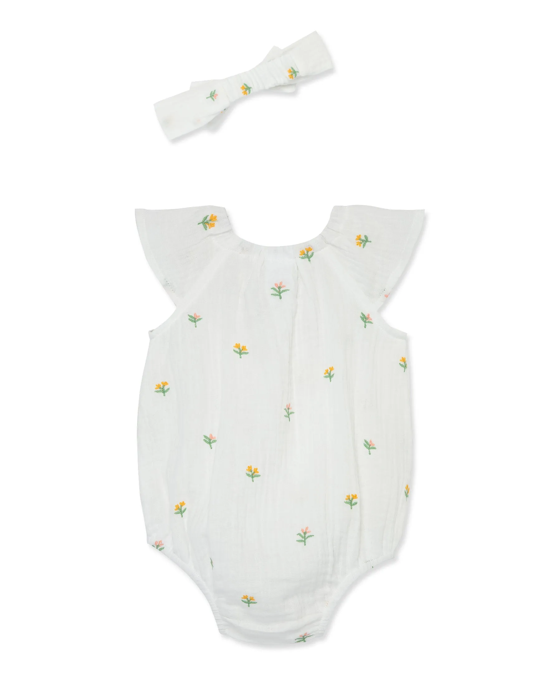 Ditsy Gauze Bubble & Headband Set
