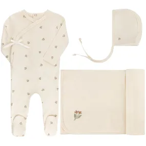 Ely's & Co Ivory Tulip Embroider Collection Layette Set