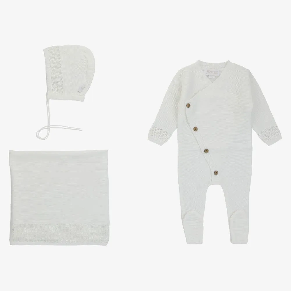 Eyelet Trim Take Me Home Set - White
