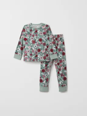 Floral Christmas Kids Pyjamas