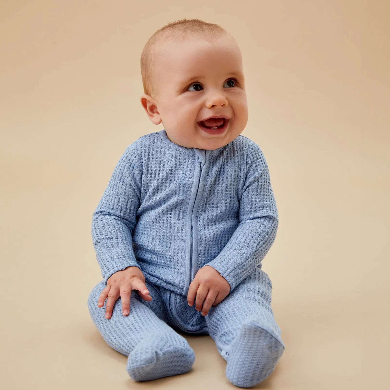 Floral Ribbed & Waffle Clever Zip Sleepsuit 2 Pack