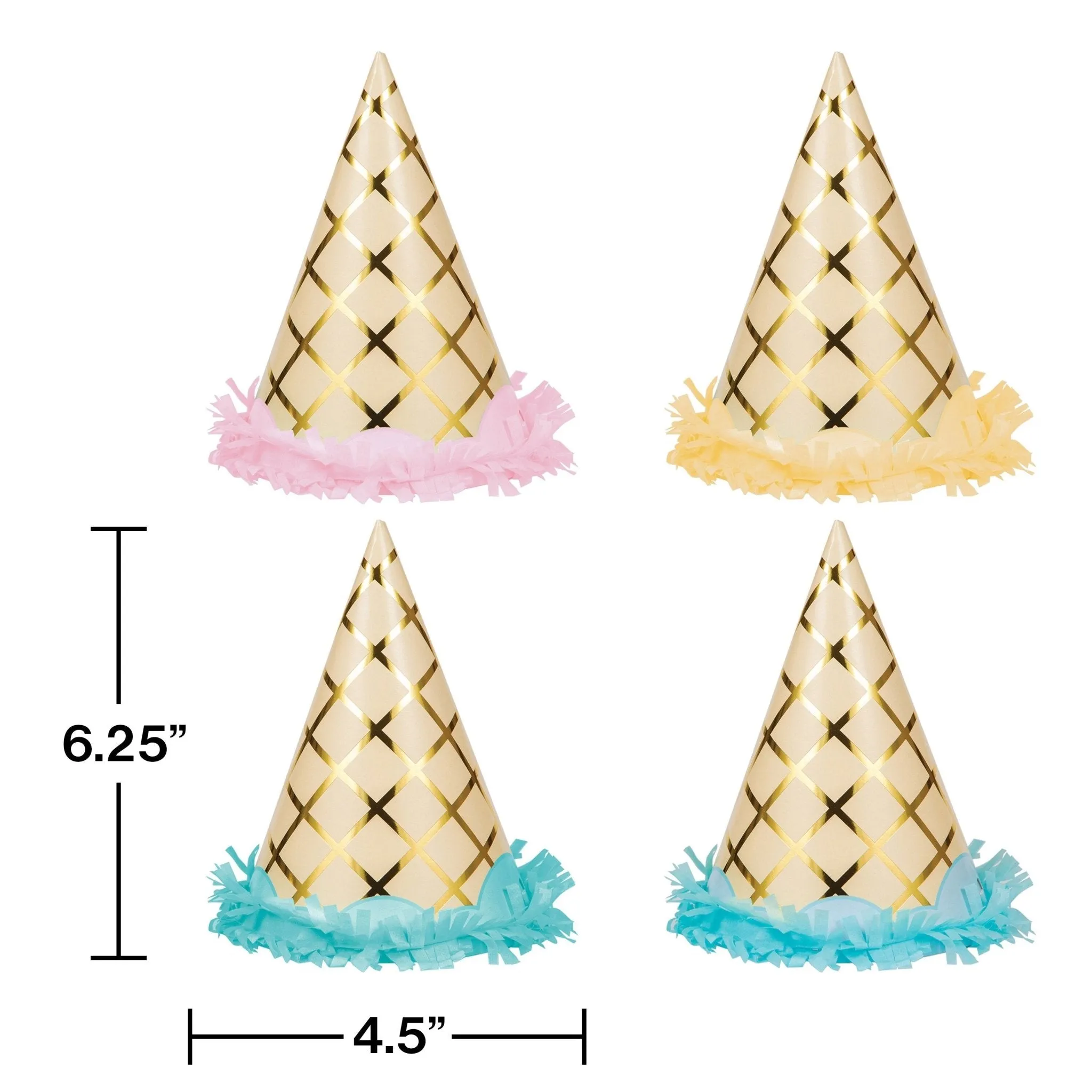 Fringe Ice Cream Party Hats