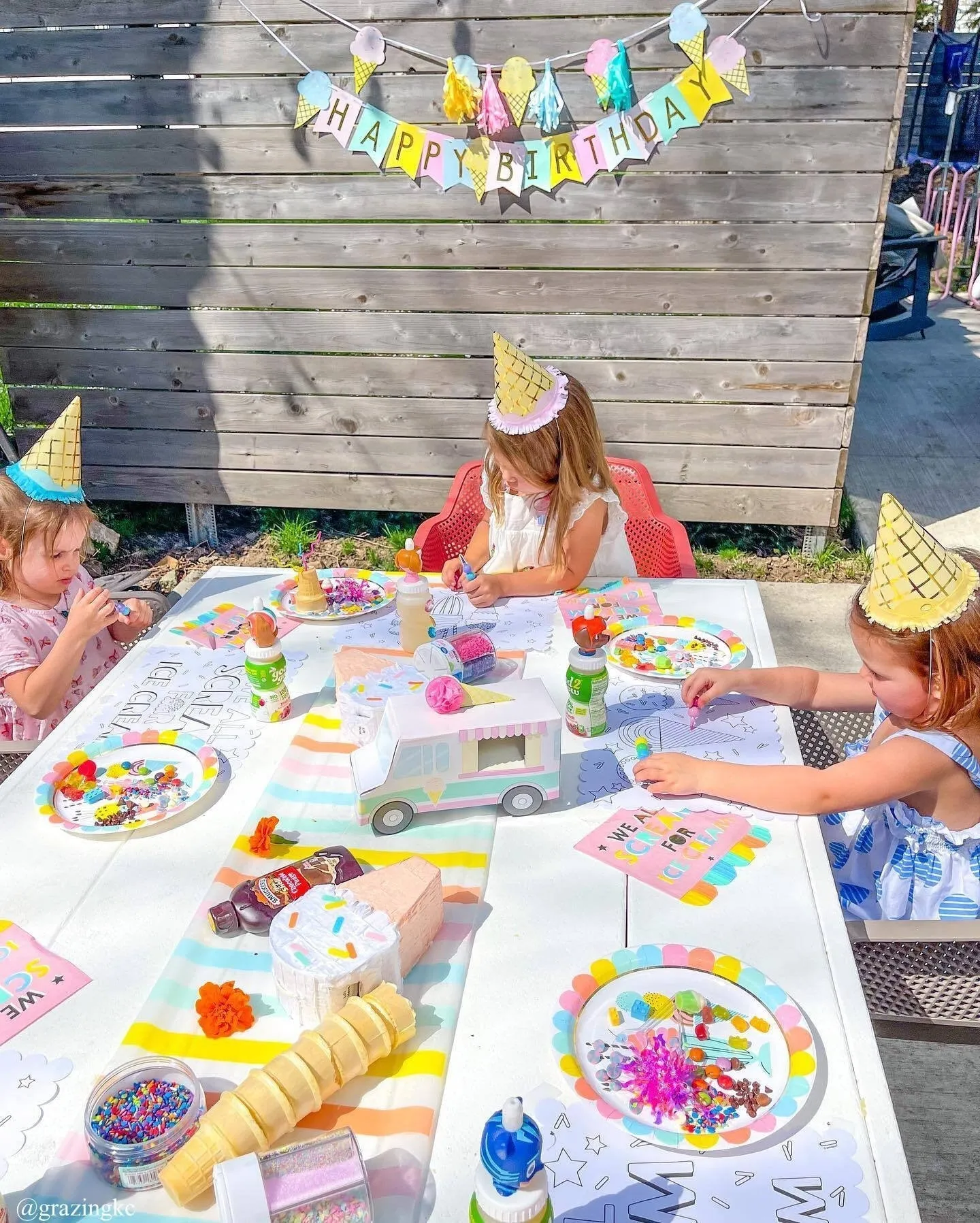 Fringe Ice Cream Party Hats