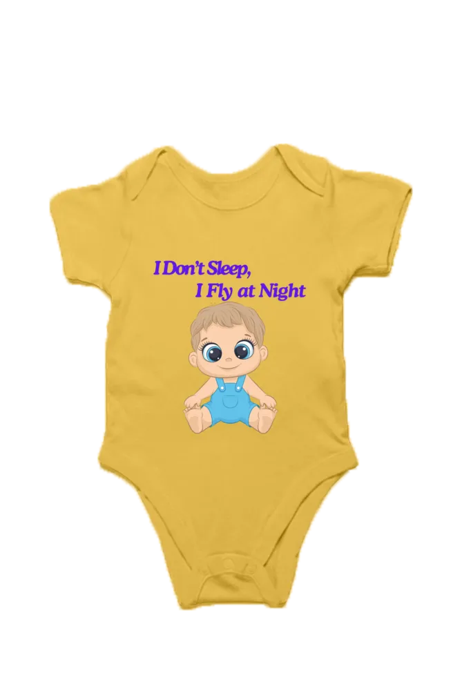 Funny Baby Boy Romper for Your Little Night Owl - I Don’t Sleep, I Fly at Night