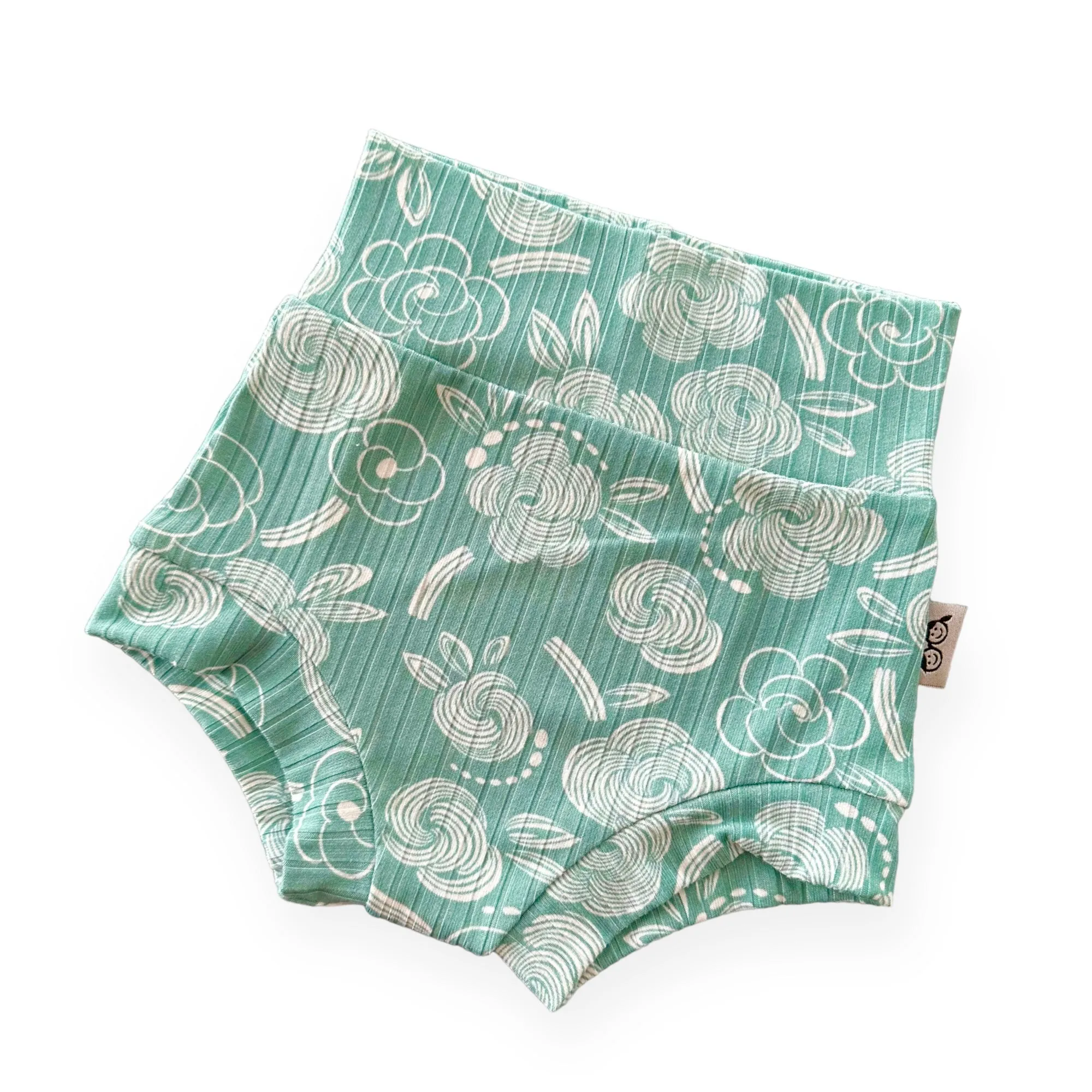 Geo Flowers Seafoam Ribbed Summer Lounge Set