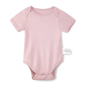 Half Sleeves Snap Romper - Cameo Pink