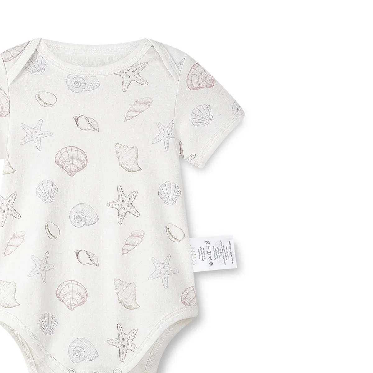 Half Sleeves Snap Romper - Shell