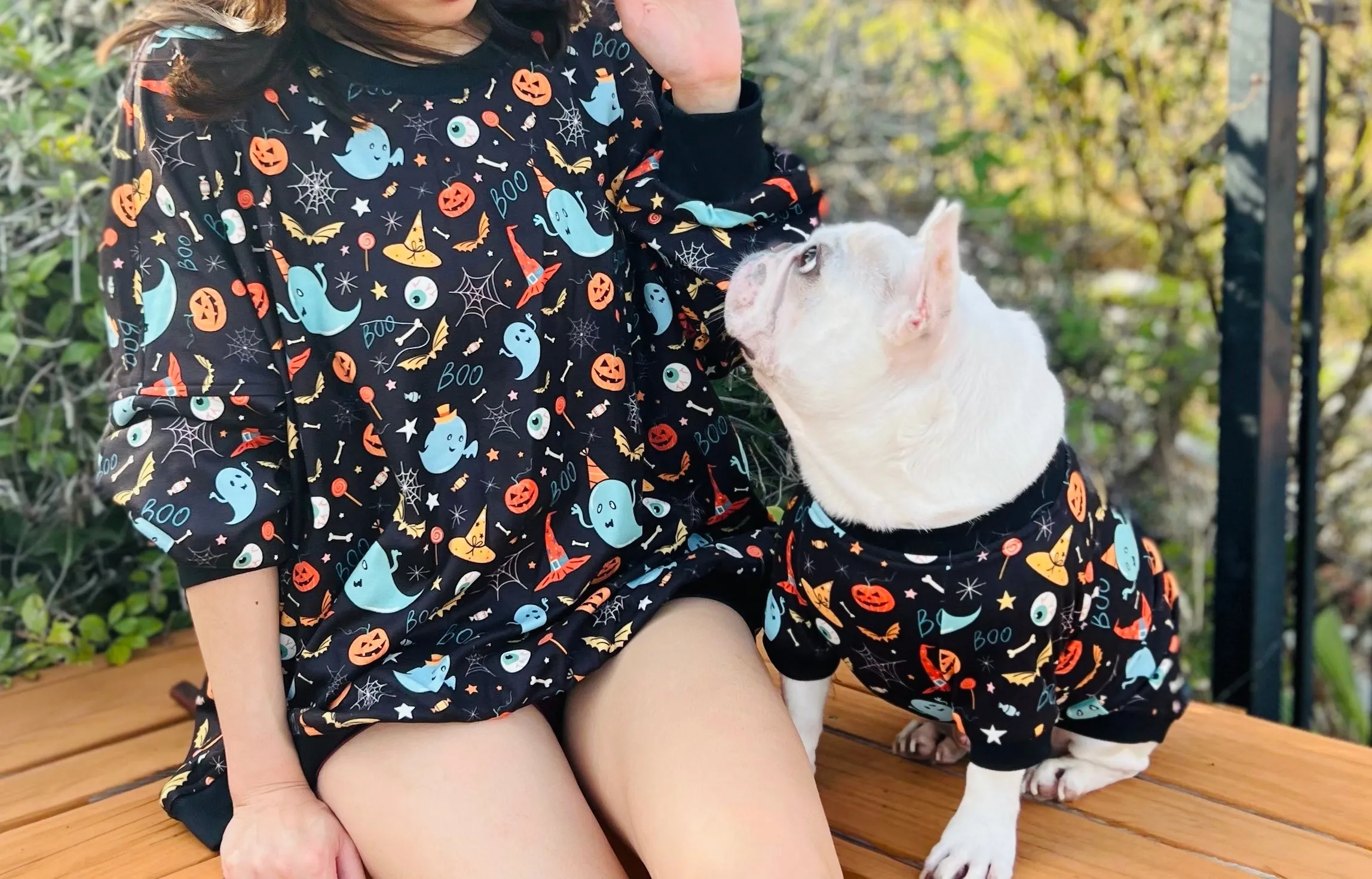 Halloween Spooky Ghost and Pumpkin Owner and Pet Matching Set