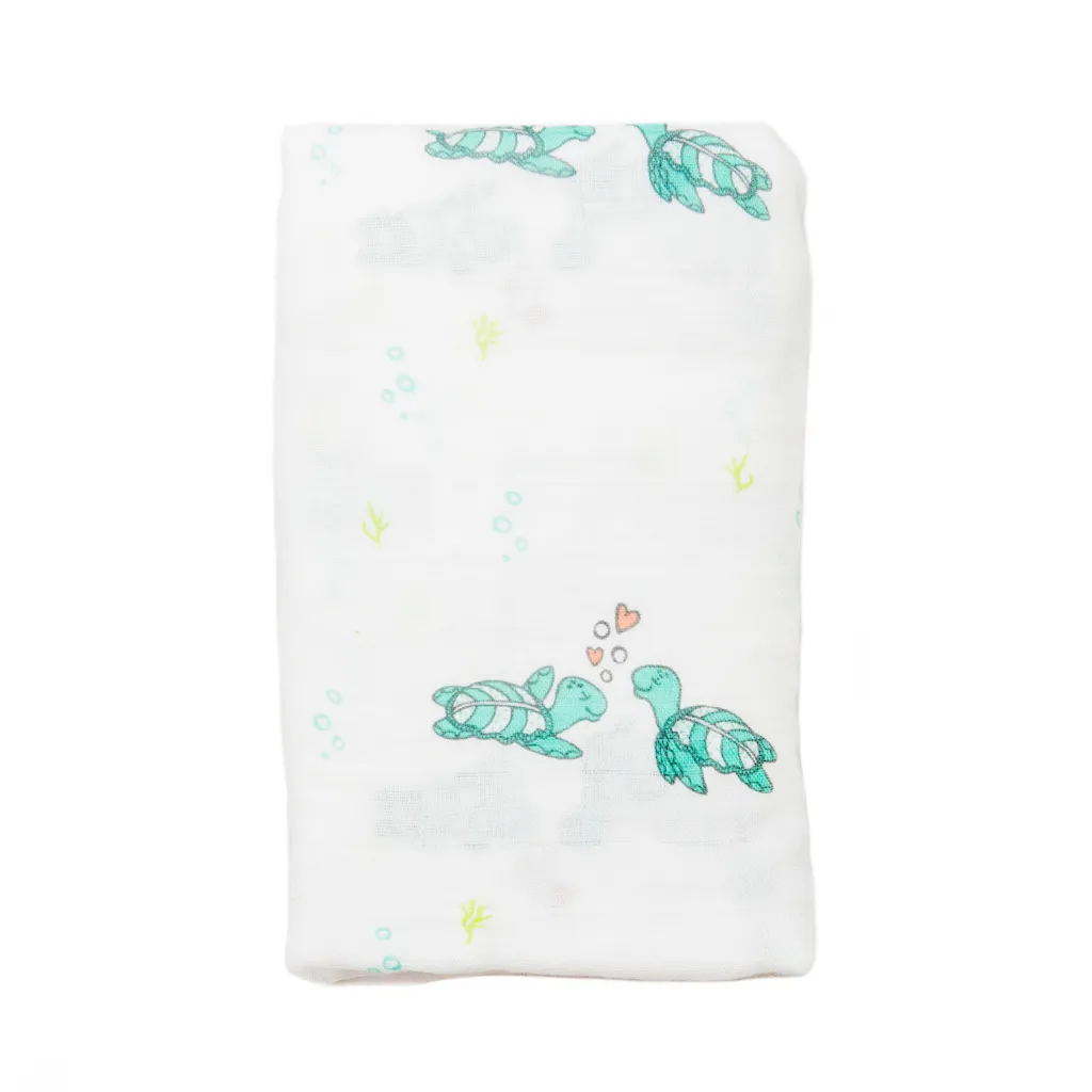 Honu Honi Hawaiian Aloha Theme Bamboo Cotton blend Blanket