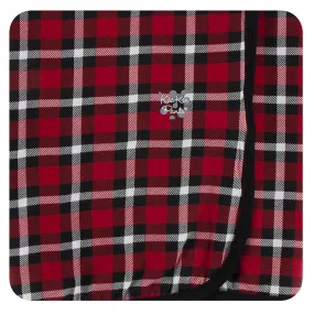 KICKEE PANTS SWADDLING BLANKET CRIMSON 2020 HOLIDAY PLAID