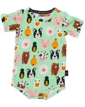 Kip & Co BABY | Farm friends Organic Short Sleeve Romper