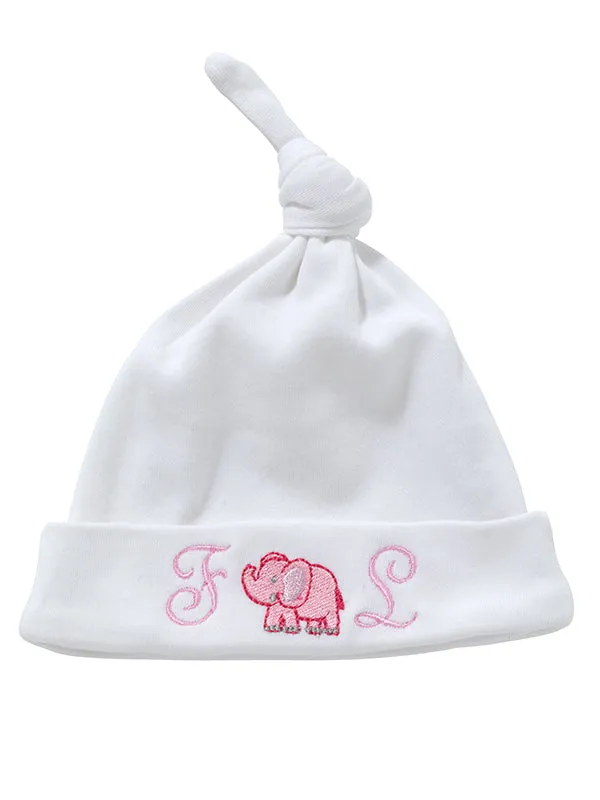 Knotted Hat - Combed Cotton (Embroidered)