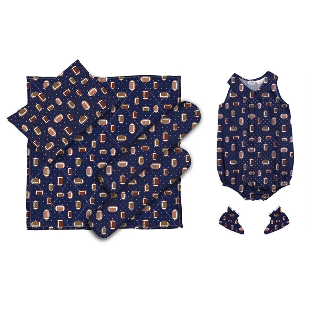 Layette Set with Baby Bodysuit & Booties <br> Baseball <br> <span style="font-size: 11px; font-family:Helvetica,Arial,sans-serif;">Can Be Personalised</span>