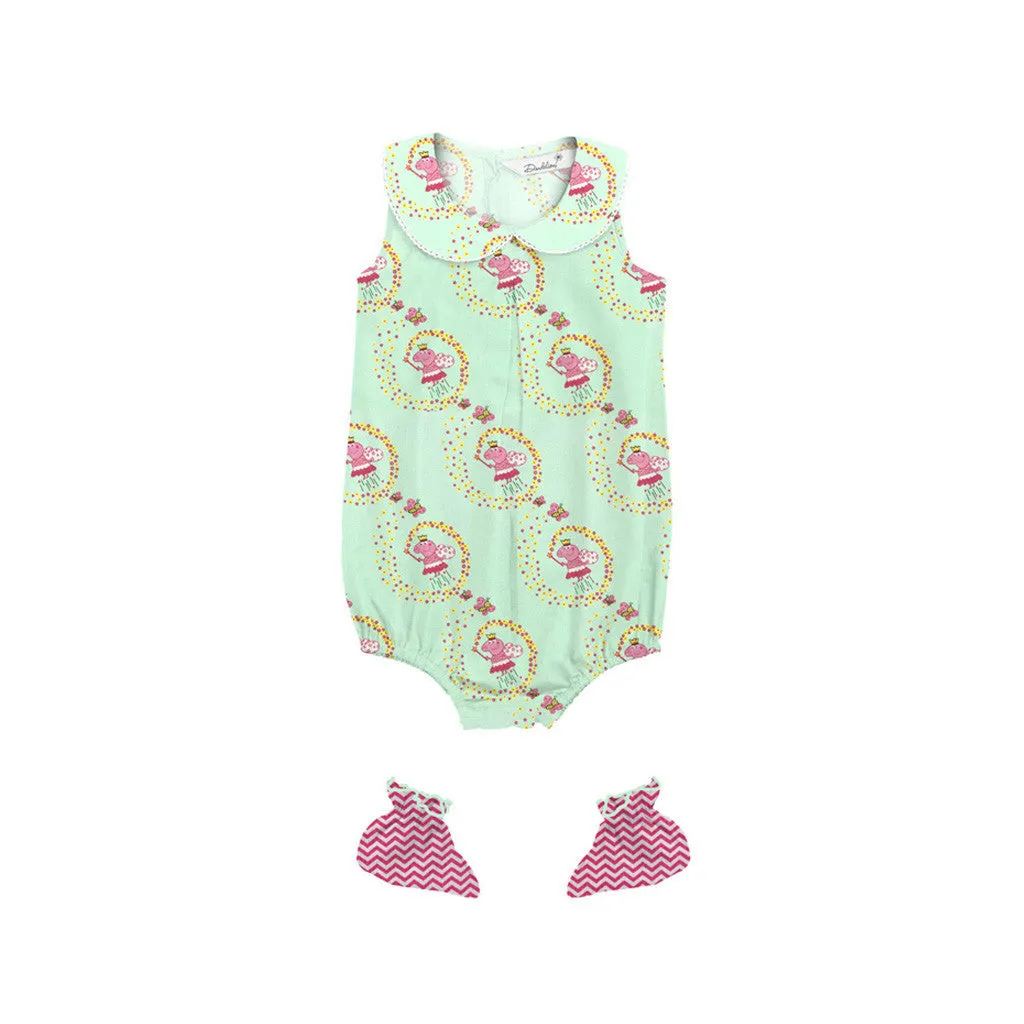 Layette Set with Baby Bodysuit & Booties <br> Oink Oink- Princess <br> <span style="font-size: 11px; font-family:Helvetica,Arial,sans-serif;">Can Be Personalised</span>