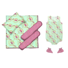 Layette Set with Baby Bodysuit & Booties <br> Oink Oink- Princess <br> <span style="font-size: 11px; font-family:Helvetica,Arial,sans-serif;">Can Be Personalised</span>