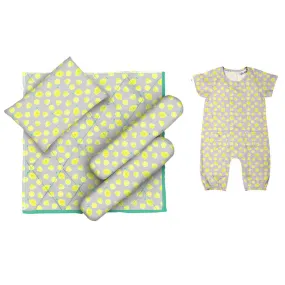 Layette Set with Long-Legged Romper <br> Lemons<br> <span style="font-size: 11px; font-family:Helvetica,Arial,sans-serif;">Can Be Personalised</span>