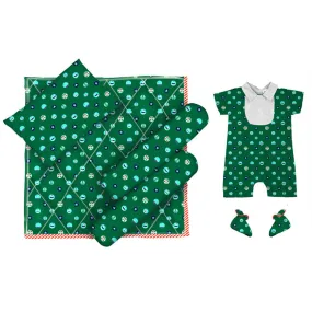 Layette Set with Short-Legged Romper & Booties <br> Sea Elements <br> <span style="font-size: 11px; font-family:Helvetica,Arial,sans-serif;">Can Be Personalised</span>