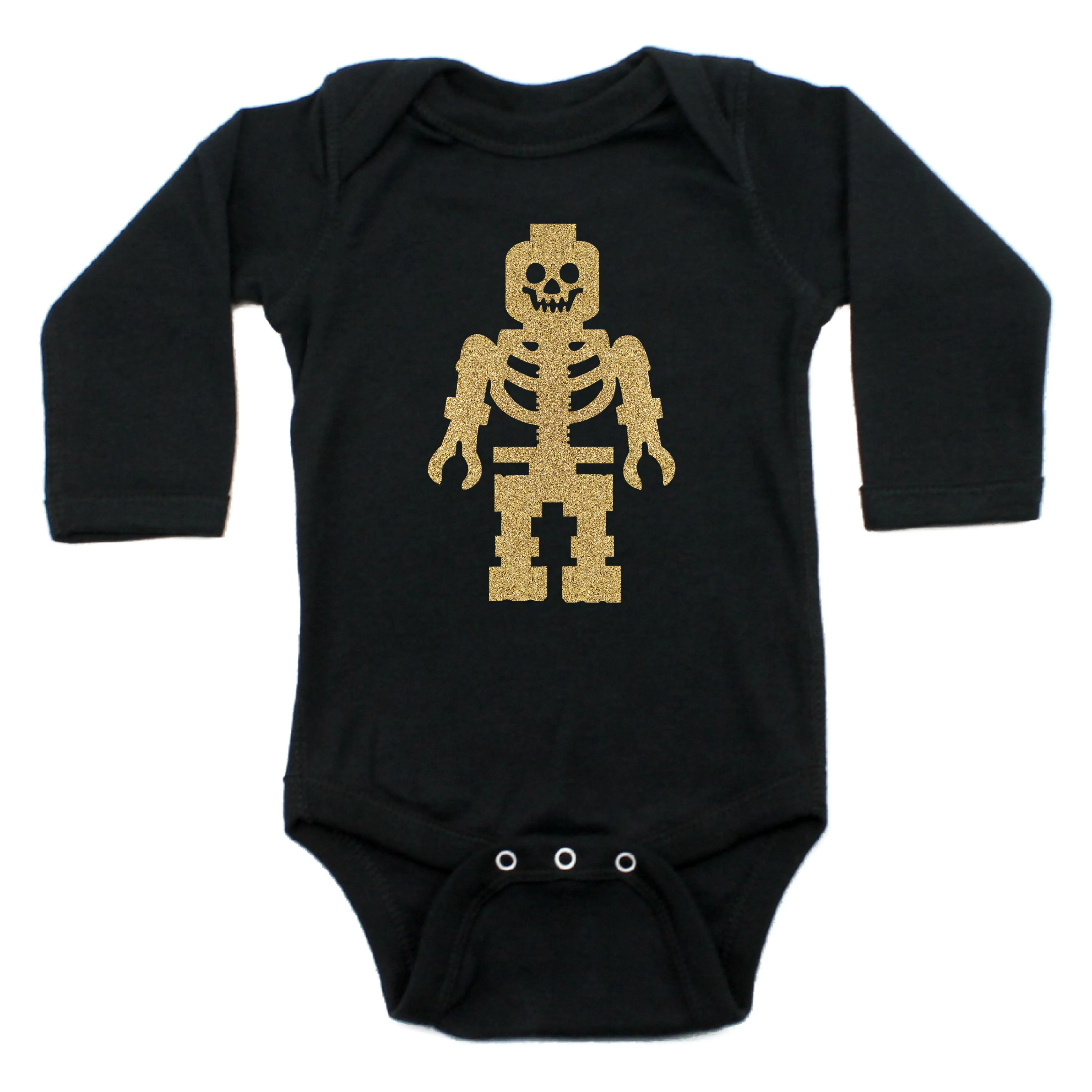Lego Man Skeleton Long Sleeve Bodysuit