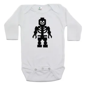 Lego Man Skeleton Long Sleeve Bodysuit