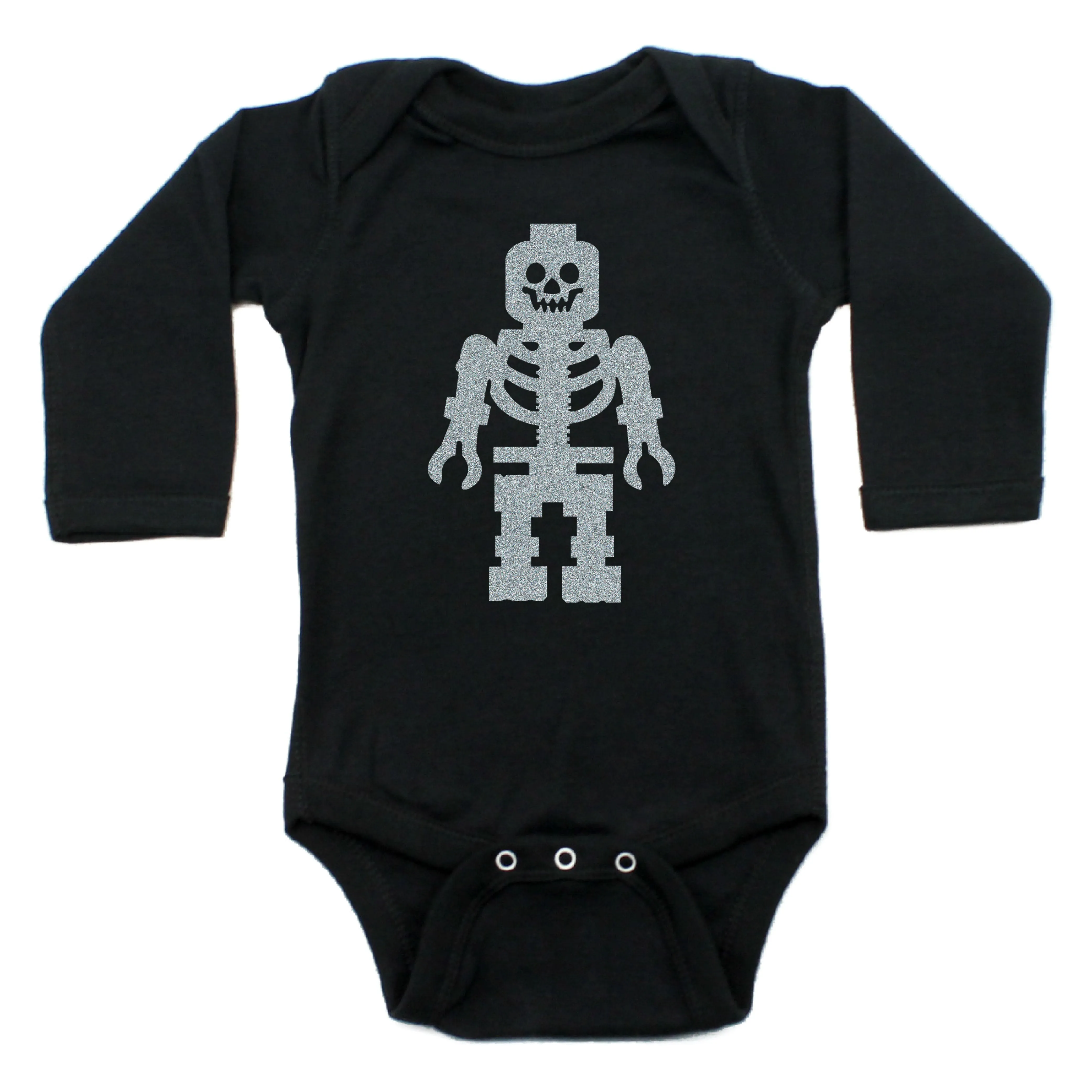 Lego Man Skeleton Long Sleeve Bodysuit