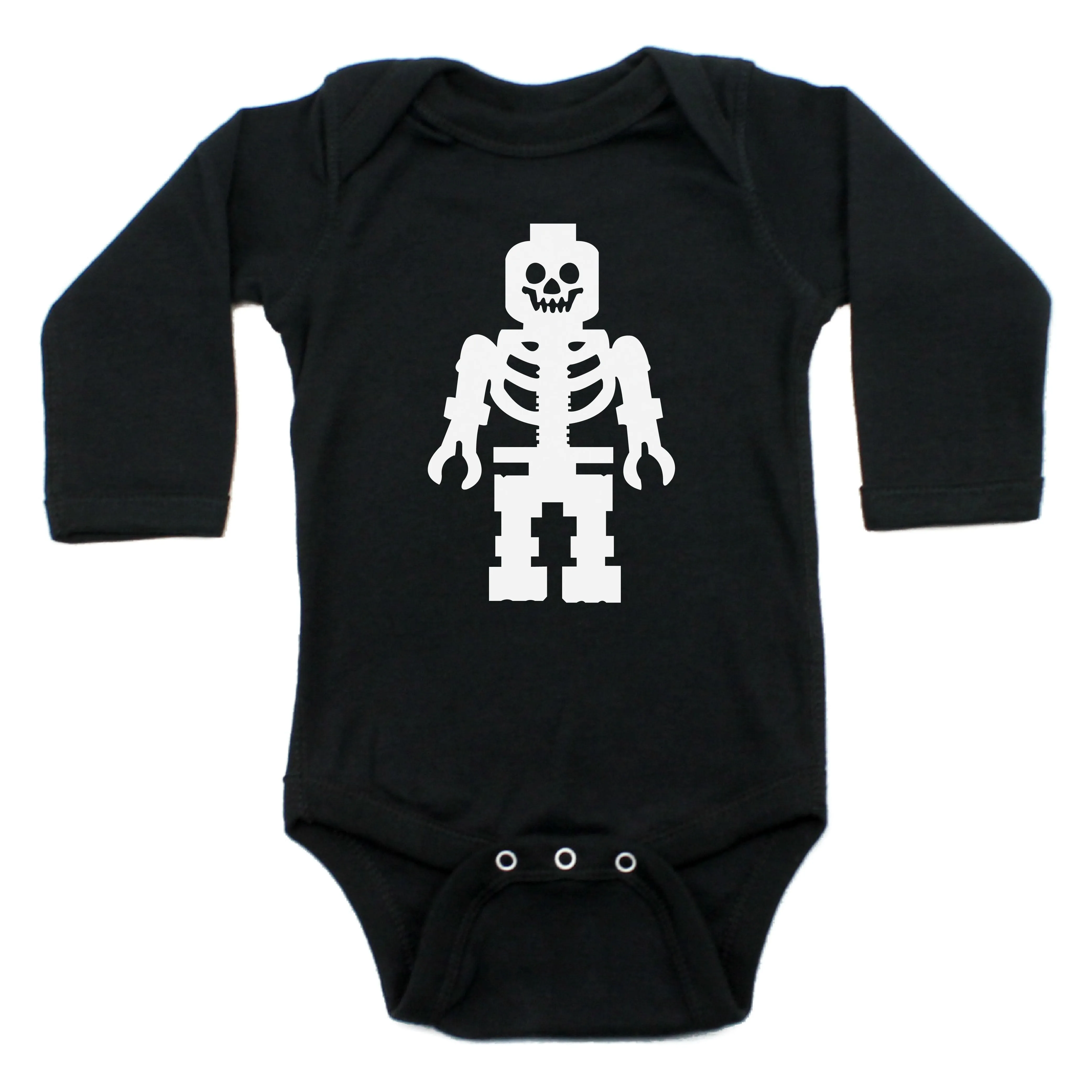 Lego Man Skeleton Long Sleeve Bodysuit