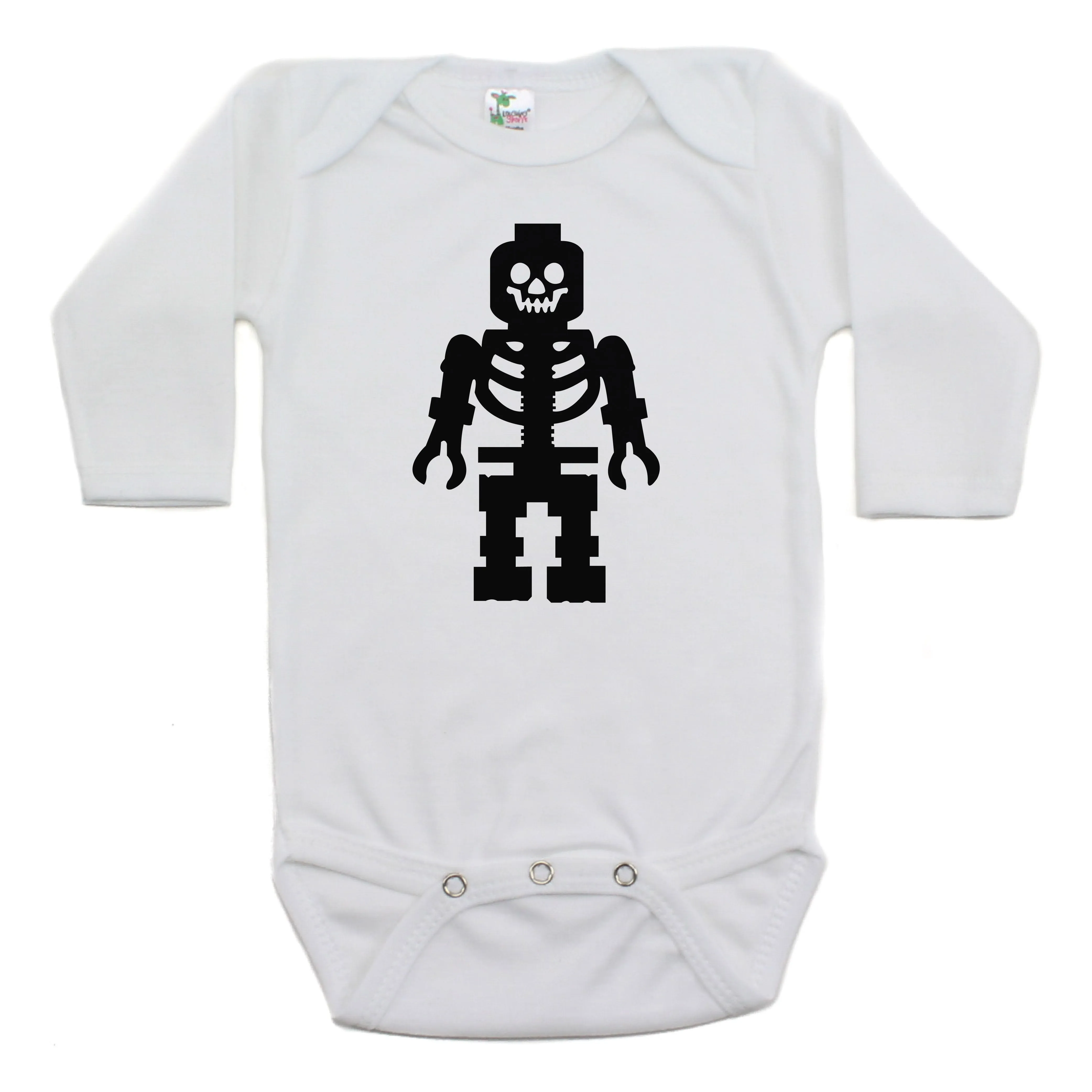 Lego Man Skeleton Long Sleeve Bodysuit