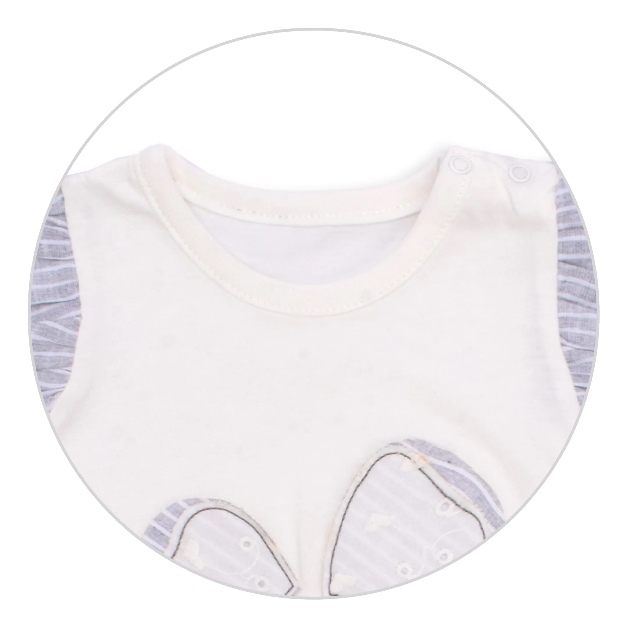 Little Sparks Baby Romper Flower Grey & White