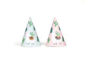 Llama and Cactus Party Hats 12pk S3047