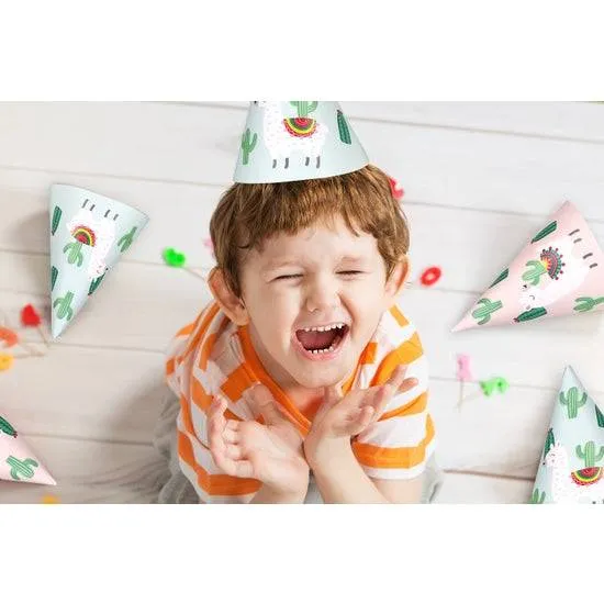 Llama and Cactus Party Hats 12pk S3047