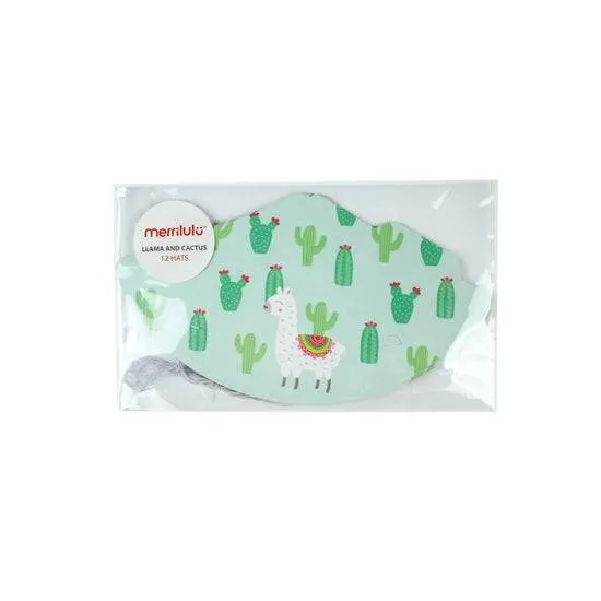 Llama and Cactus Party Hats 12pk S3047