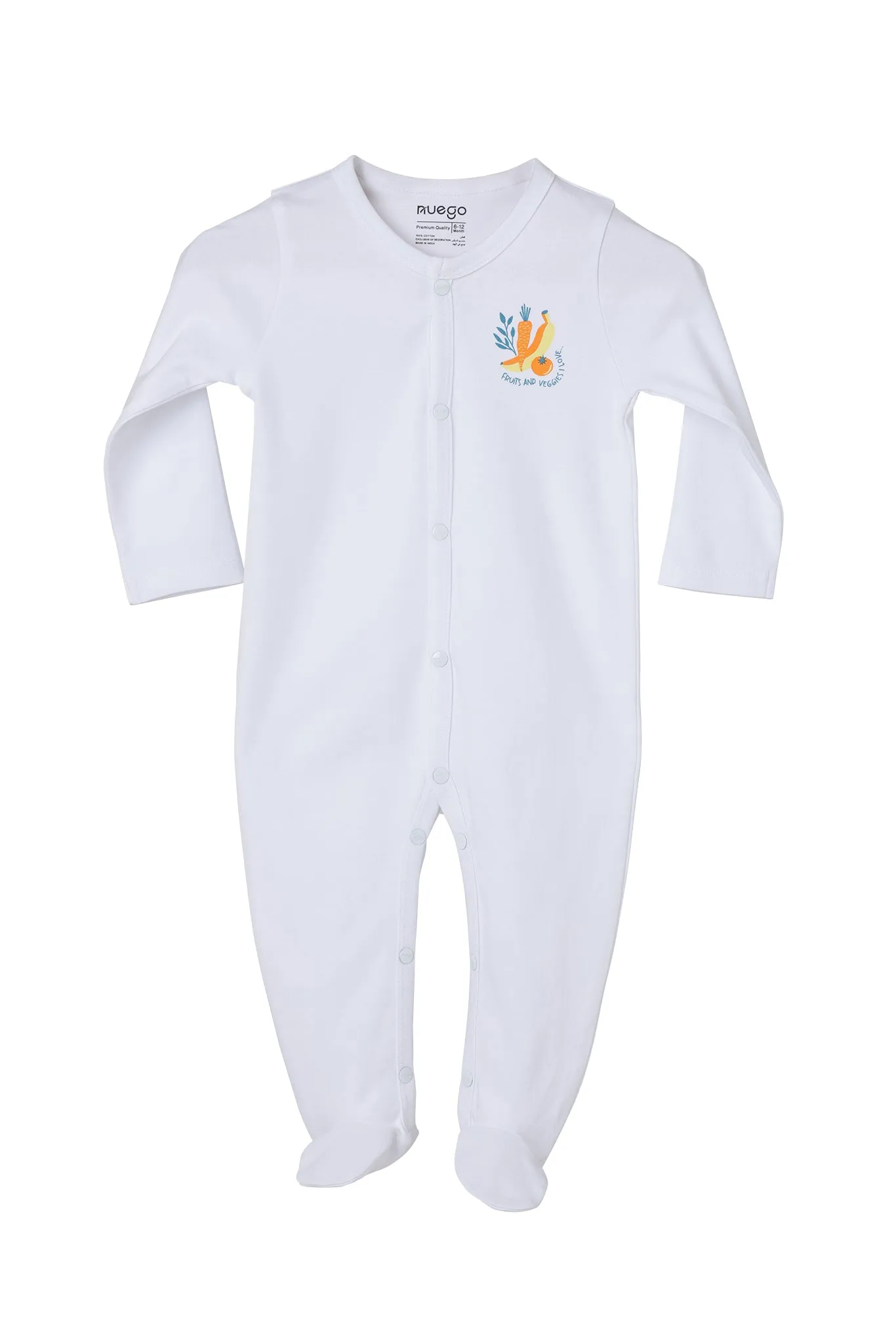 Long Sleeve Baby Girls Sleepsuits Pack of 3 made of Pure Cotton interlock Fabric