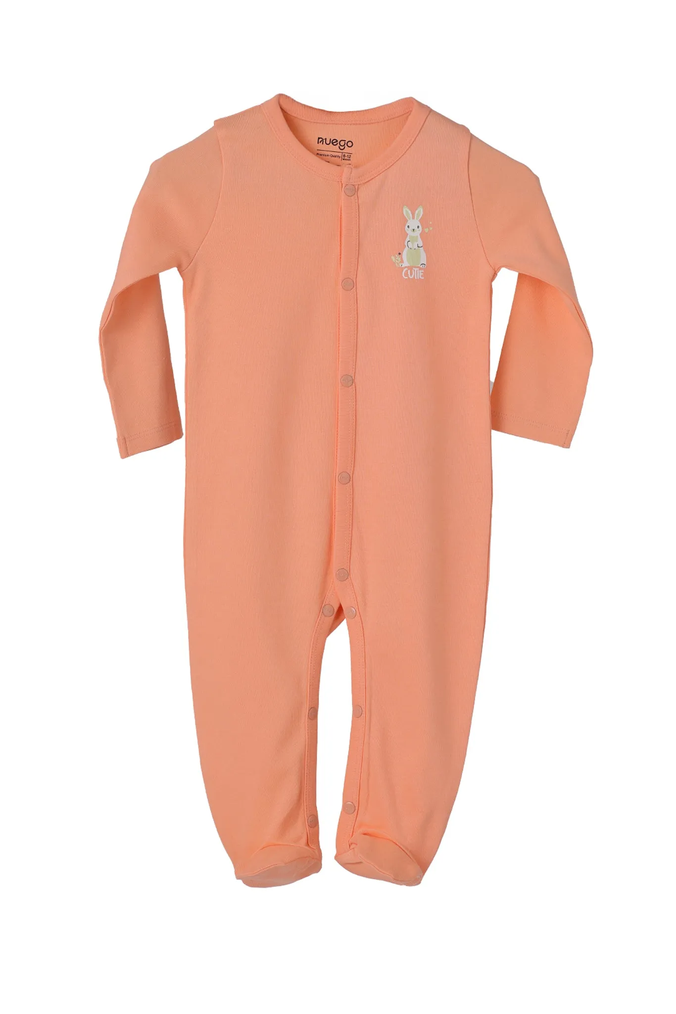 Long Sleeve Baby Girls Sleepsuits Pack of 3 made of Pure Cotton interlock Fabric