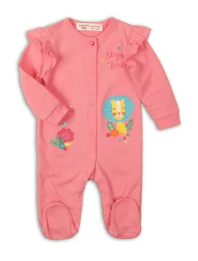 Minoti Girls Sleepsuit Pink Frilly (0-12mths)