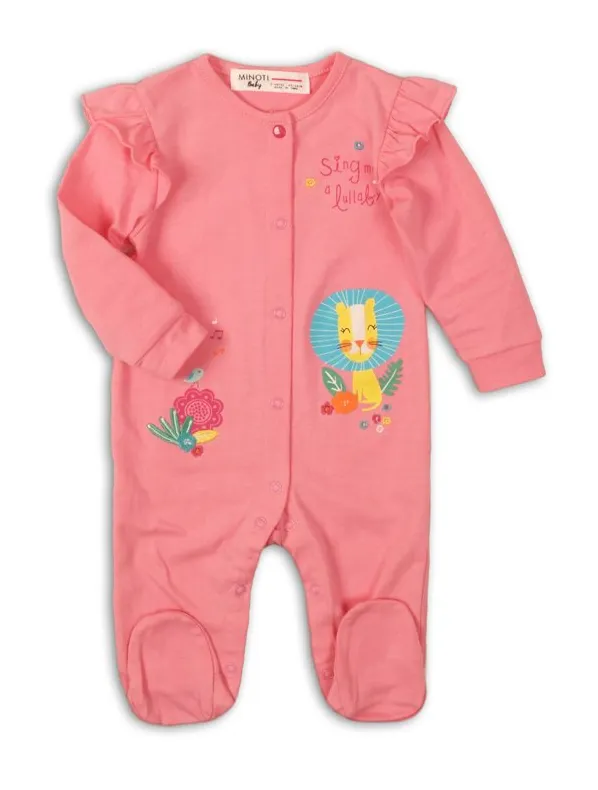 Minoti Girls Sleepsuit Pink Frilly (0-12mths)