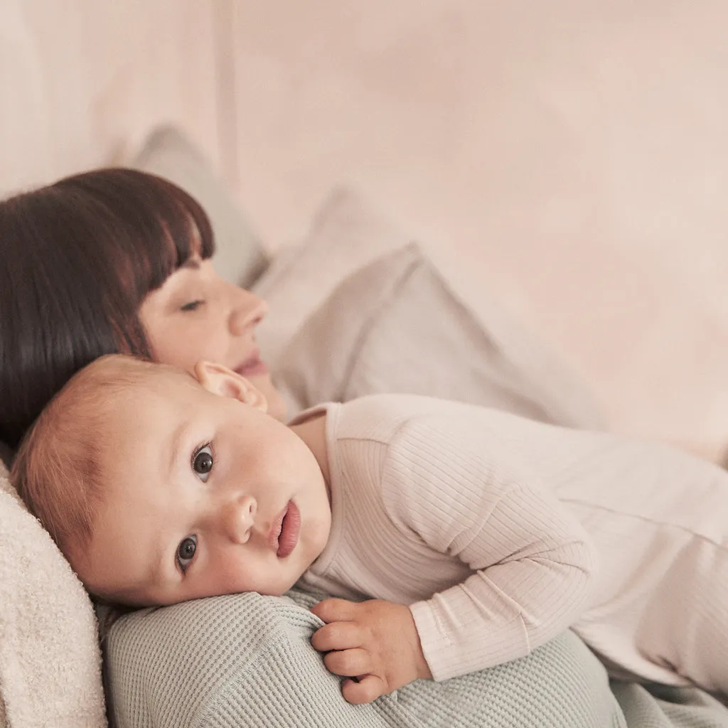MORI Ribbed Two Way Zip-Up Sleepsuit