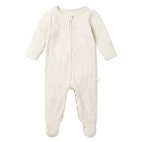 MORI Ribbed Two Way Zip-Up Sleepsuit