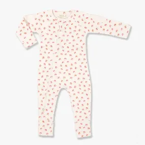 MUSHROOM WAFFLE ZIP ROMPER