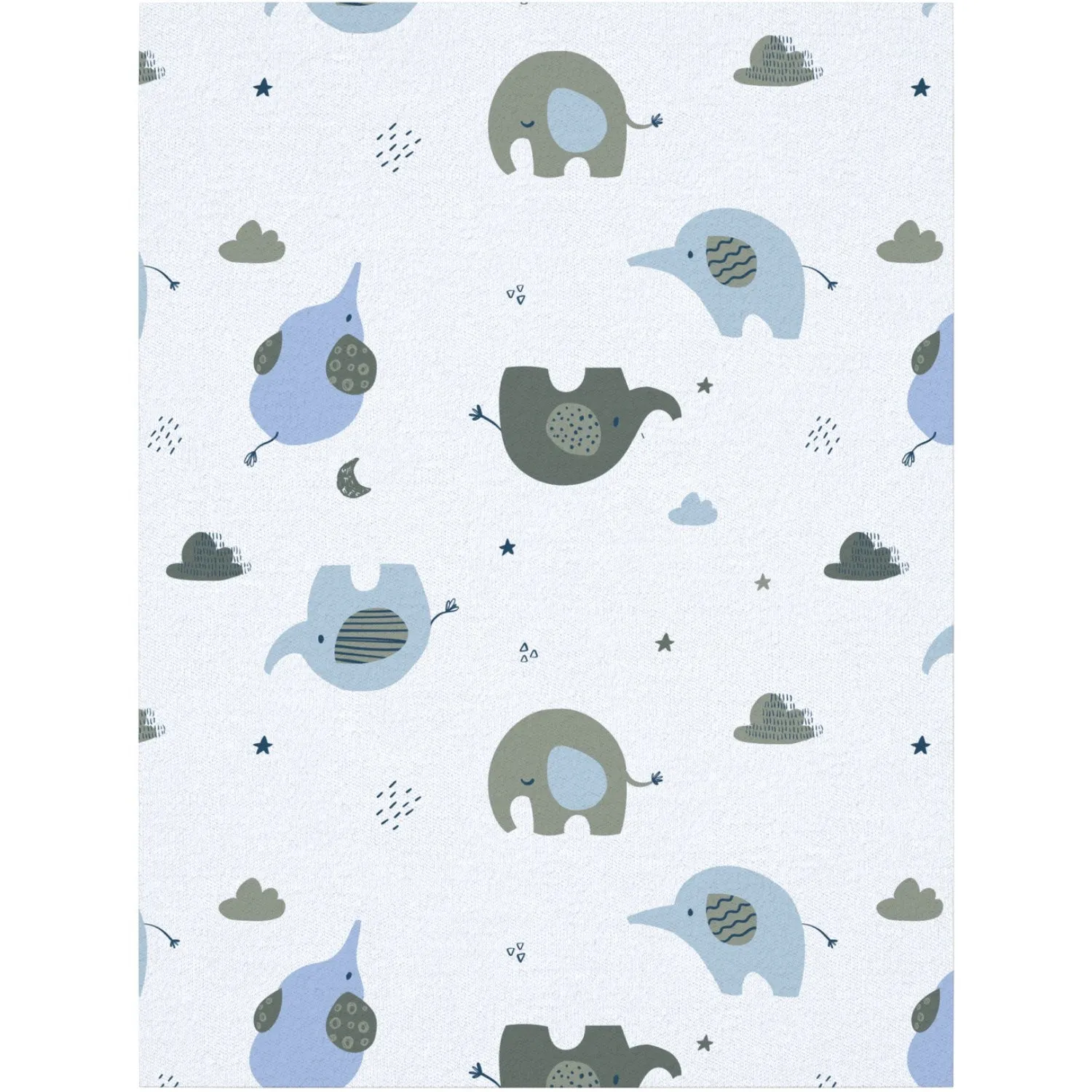 Name It undefined Blue Nightsuit 2-pack Zip Elephant Noos