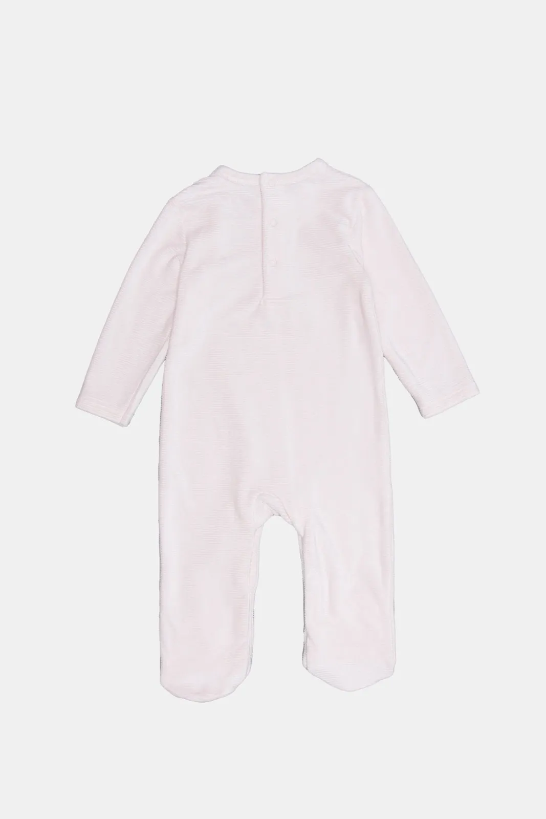 Newborn Pink Textured Sleepsuit