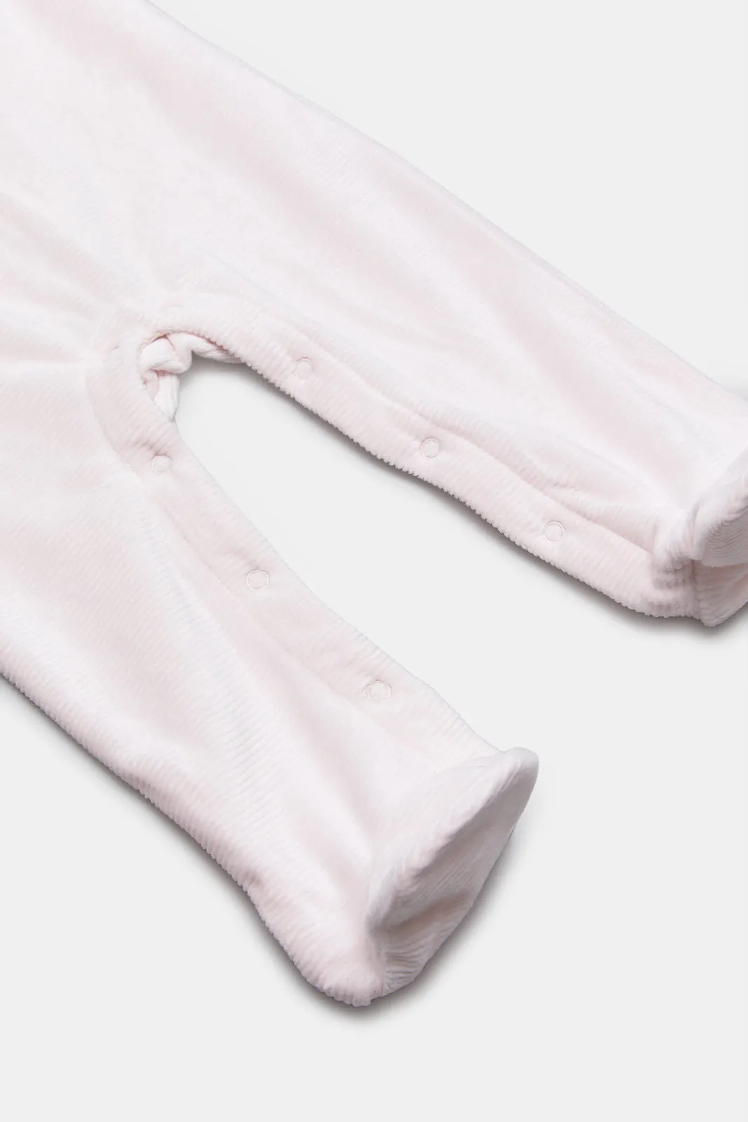 Newborn Pink Textured Sleepsuit