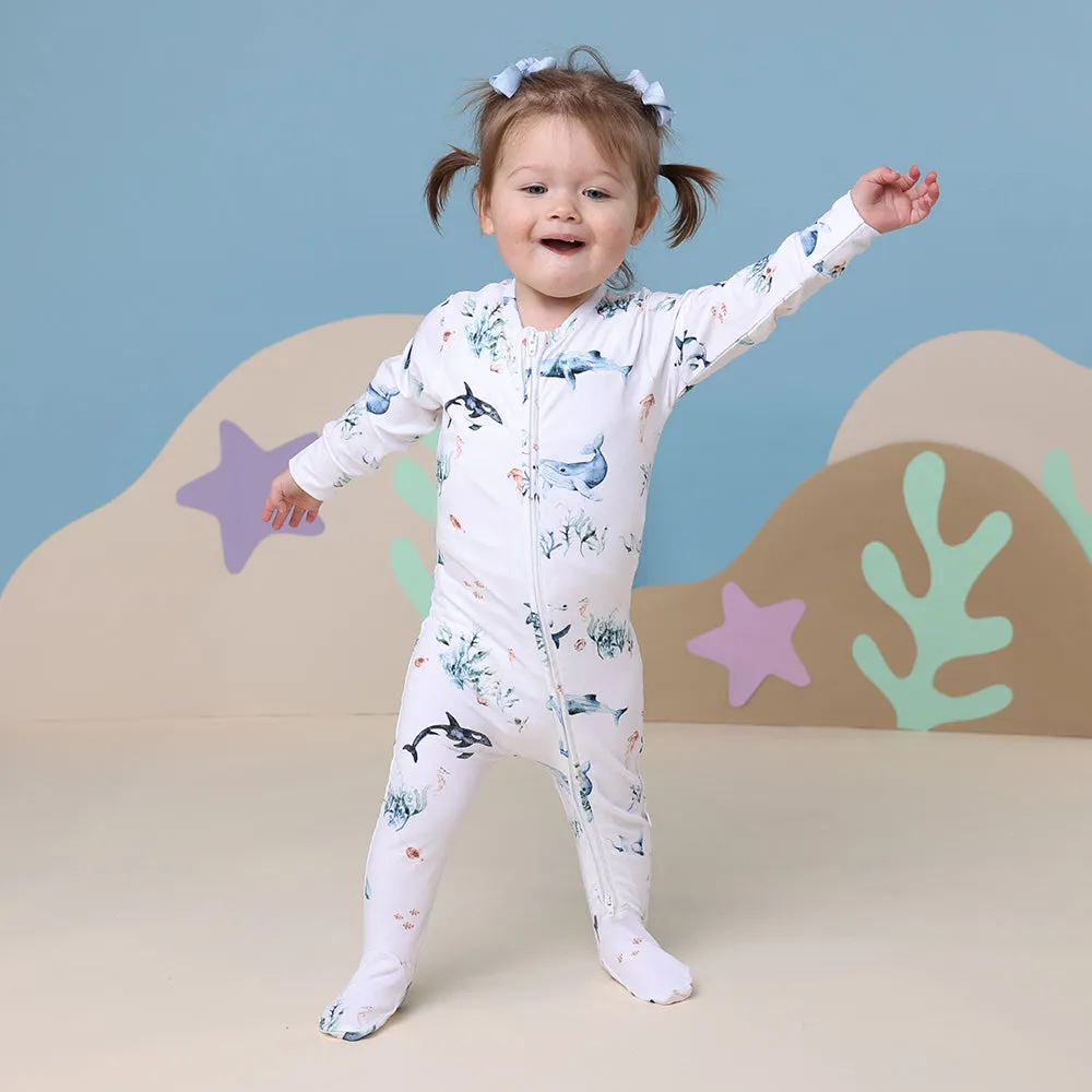 Ocean Organic Snuggle Sleepsuit Zip Footie