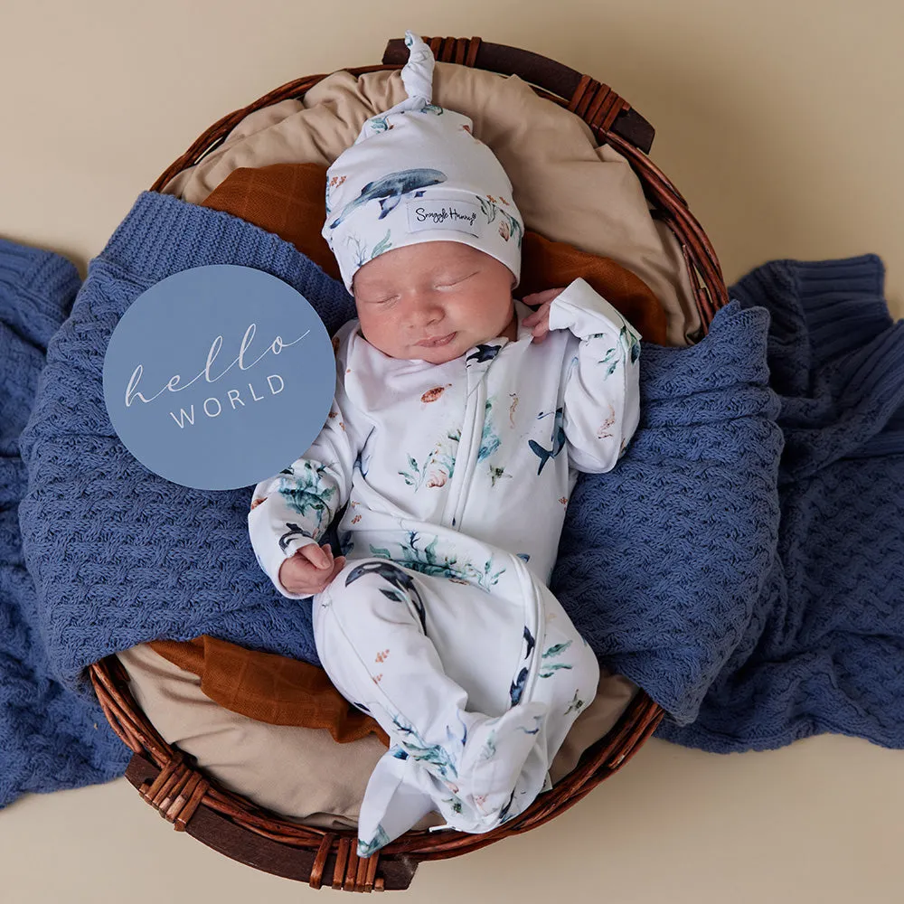 Ocean Organic Snuggle Sleepsuit Zip Footie