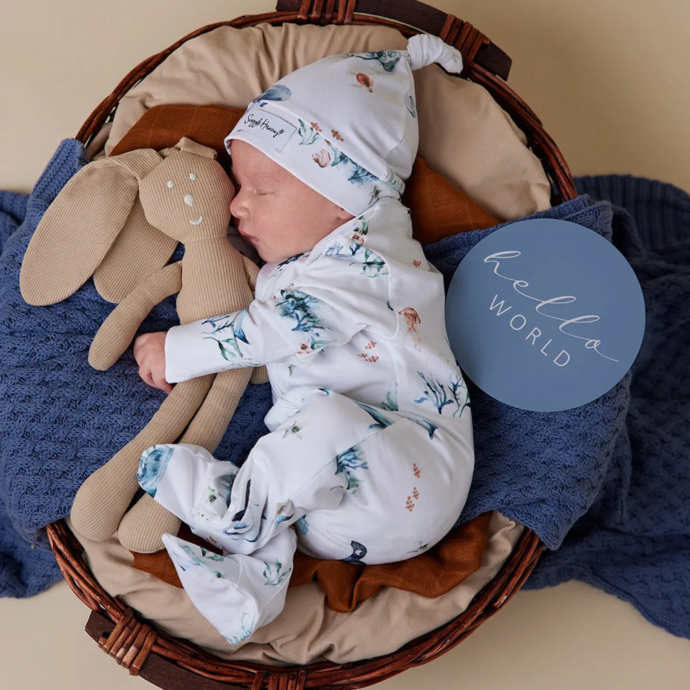 Ocean Organic Snuggle Sleepsuit Zip Footie
