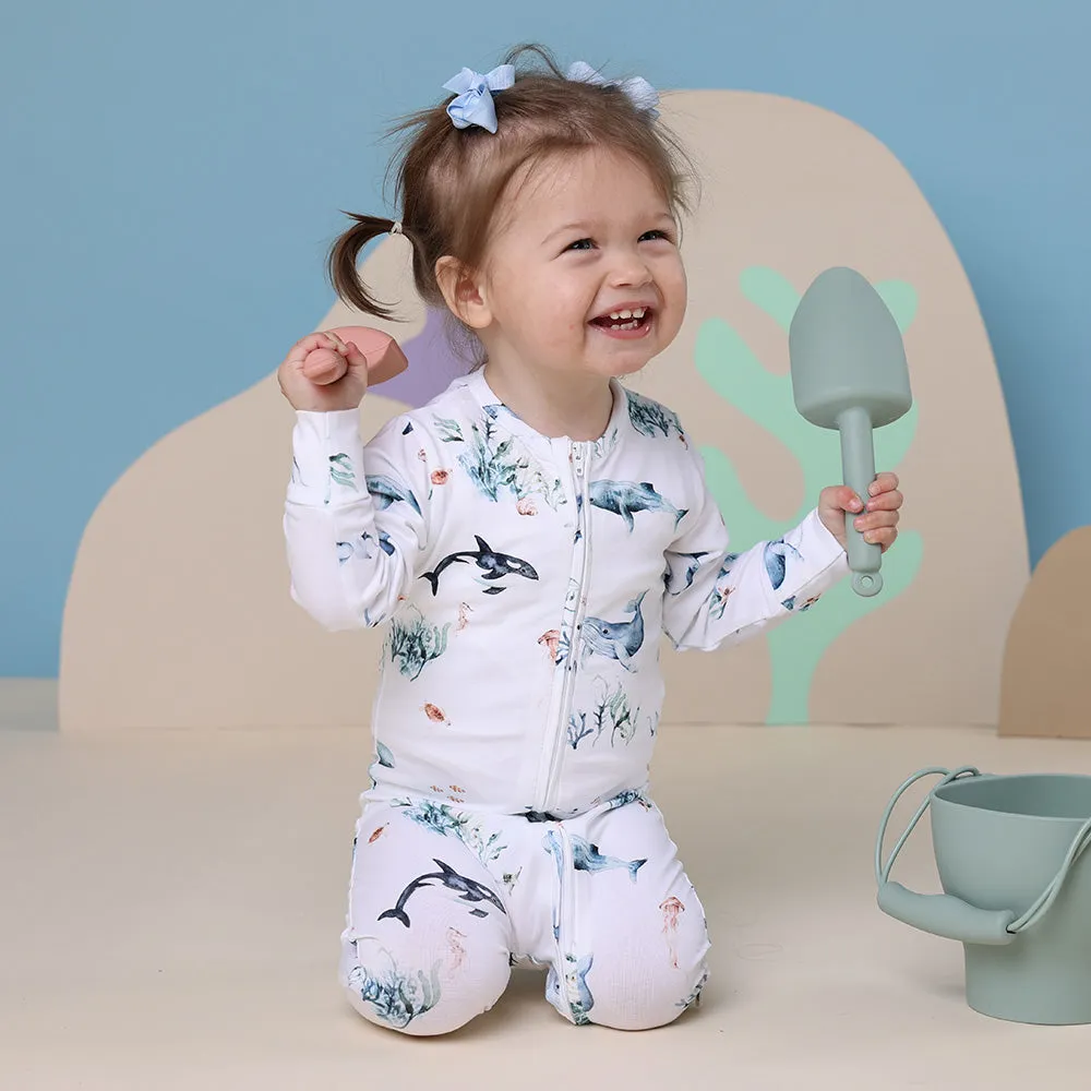 Ocean Organic Snuggle Sleepsuit Zip Footie