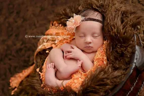 Orange Tassels Lace Newborn Baby Wrap Layer