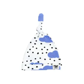 Organic Baby Beanie - Blue Clouds