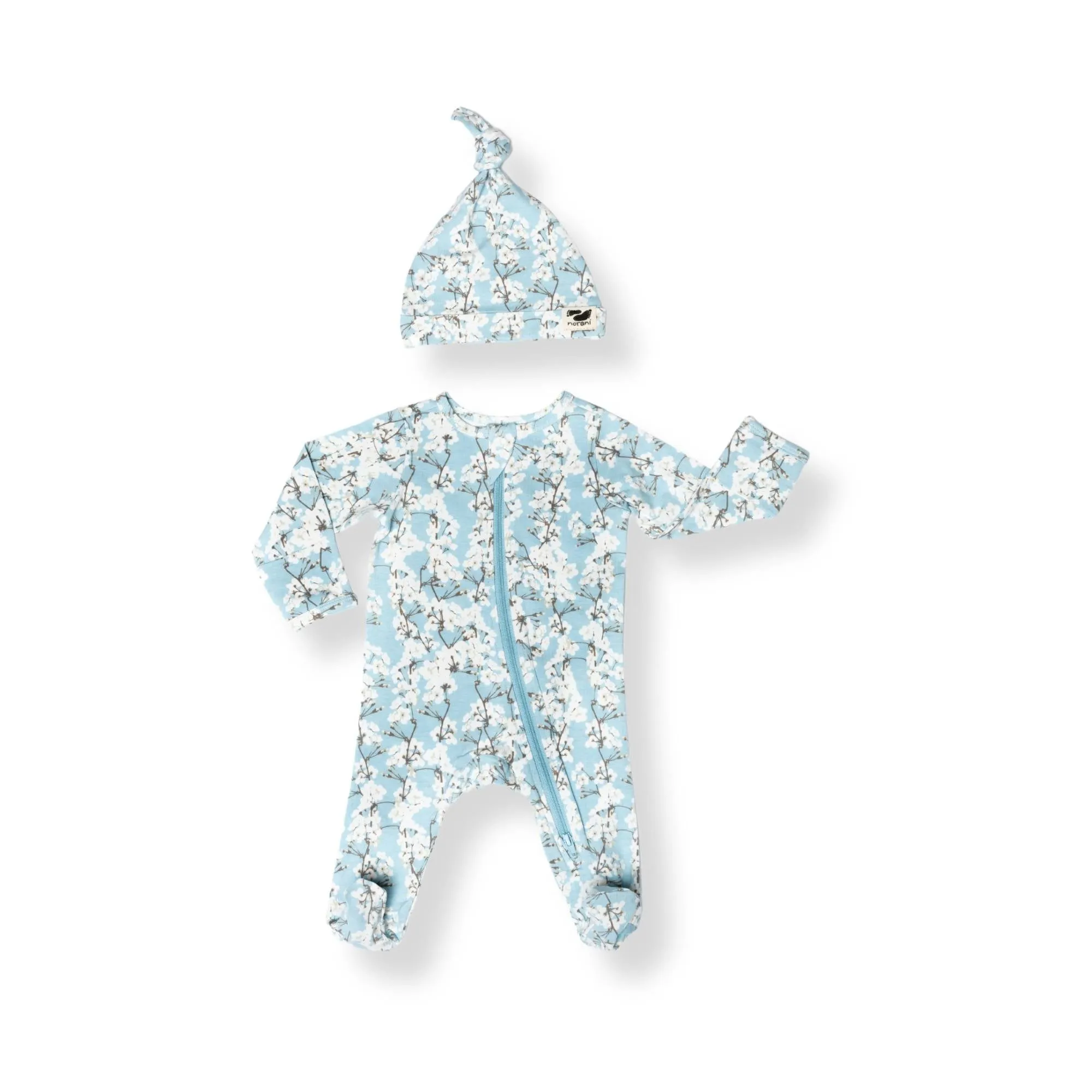 Organic Baby Beanie - Cherry Blossoms