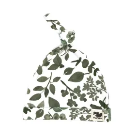 Organic Baby Beanie - Green Leaves